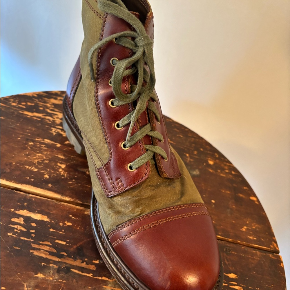 Vintage Dr. Marten’s Oil Clothe and Leather Ferdinand Boot. Wos 8 Men’s 7. Mint! - Picture 9 of 10
